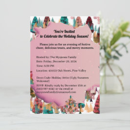 Persoonlijke Retro Minimalistische Kleuren Bomen Kaart