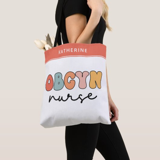 Persoonlijke Retro OBGYN Verpleegster Tote Bag (Dichtbij)