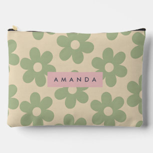 Persoonlijke Retro Salie Groene Madeliefjes Bloem Etui