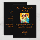 Persoonlijke Retro Save the Date Trouwkaart (Voorkant / Achterkant)
