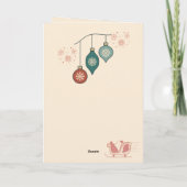 Persoonlijke Retro slee Kerstmis Feestdagen Kaart (Achterkant)