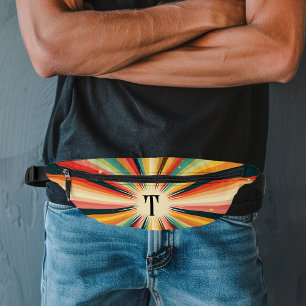 Persoonlijke Retro Starburst Monogram Heuptasje