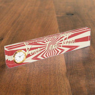Persoonlijke Retro Vintage Popcorn Klassieke Burst Naambordje