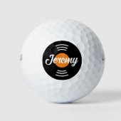 Persoonlijke retro vinylmuziekrecordballen golfballen (Voorkant)