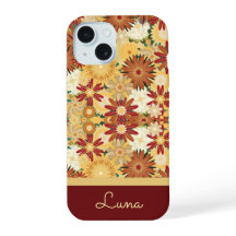 Persoonlijke Retro Warme Bloem Motief Hoesje voor