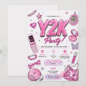 Persoonlijke Retro Y2K Verjaardag Kaart (Voorkant / Achterkant)