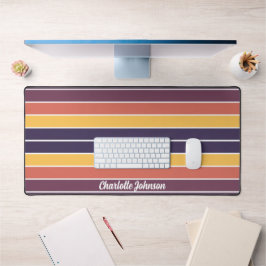 Persoonlijke Retro Zonsondergang Lijnen Bureaumat