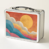 Persoonlijke Retro Zonsondergang Lunchbox | Aangep (Achterkant)