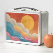 Persoonlijke Retro Zonsondergang Lunchbox | Aangep (In situ)