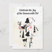 Persoonlijke RetroMinimalistische Zwarte Katten & Kaart (Achterkant)