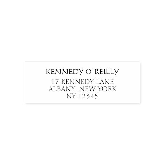 Persoonlijke Return Address Calligraphy Zelfinktende Stempel (Design)