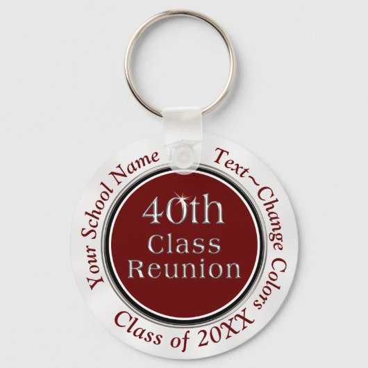Persoonlijke reünie-cadeaus van 40e klasse, uw kle sleutelhanger (Voorkant)