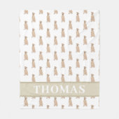 Persoonlijke Rhodesian Ridgeback Fleece Deken (Voorkant)