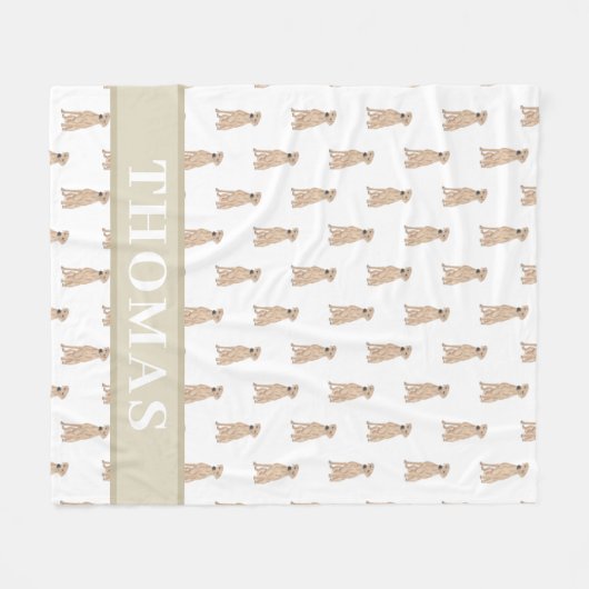 Persoonlijke Rhodesian Ridgeback Fleece Deken (Voorkant (Horizontaal))