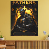 Persoonlijke Ridder Vader Canvas Wandkunst Afdruk (Insitu (Woonkamer))