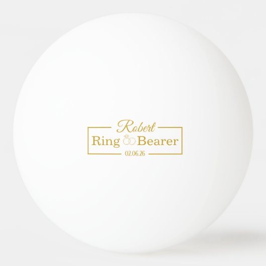 Persoonlijke ringdrager honkbal cadeau voor bruide pingpongbal (Voorkant)
