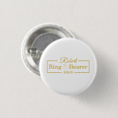 Persoonlijke ringdrager honkbal cadeau voor bruide ronde button 3,2 cm (Voorkant /achterkant)