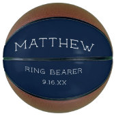 Persoonlijke Ringendrager Trouwcadeau Basketbal (Voorkant)
