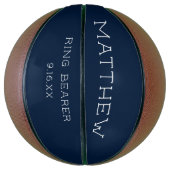Persoonlijke Ringendrager Trouwcadeau Basketbal (Verticaal)