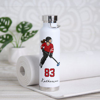 Persoonlijke Ringette Speler | Ringette Meisje Waterfles