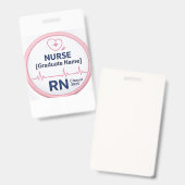 Persoonlijke RN-badgehaspel | Aangepaste verpleegk Badge (Voor- en achterkant)
