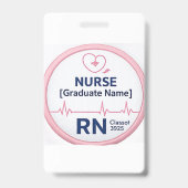 Persoonlijke RN-badgehaspel | Aangepaste verpleegk Badge (Voorzijde)