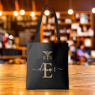 Persoonlijke RN Geregistreerde Verpleegster Gouden Tote Bag