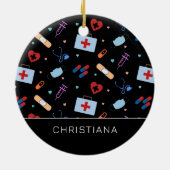 Persoonlijke RN-verpleegster | Dokter Medisch Patr Keramisch Ornament (Achterkant)