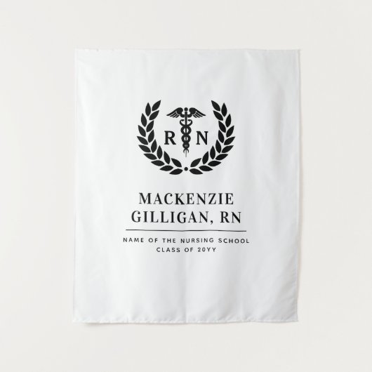 Persoonlijke RN-verpleegstersschool Afstuderen Ele Wandkleed (Voorkant)