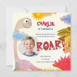 Persoonlijke ROAR Dinosaur Verjaardag Kaart
