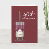 Persoonlijke Robijn 40ste Huwelijksverjaardag