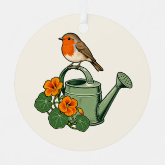 Persoonlijke Robin en Gieter Tuin Metalen Ornament