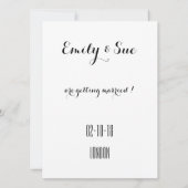 Persoonlijke robuuste bloemige trouw uitnodiging (Achterkant)