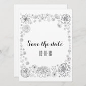 Persoonlijke robuuste bloemige trouw uitnodiging (Voorkant / Achterkant)