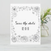 Persoonlijke robuuste bloemige trouw uitnodiging (Staand voorkant)