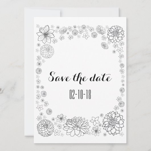 Persoonlijke robuuste bloemige trouw uitnodiging (Voorkant)