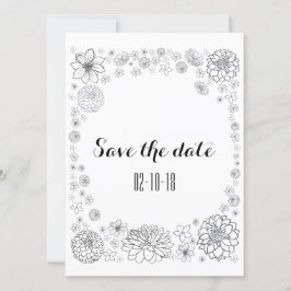 Persoonlijke robuuste bloemige trouw uitnodiging