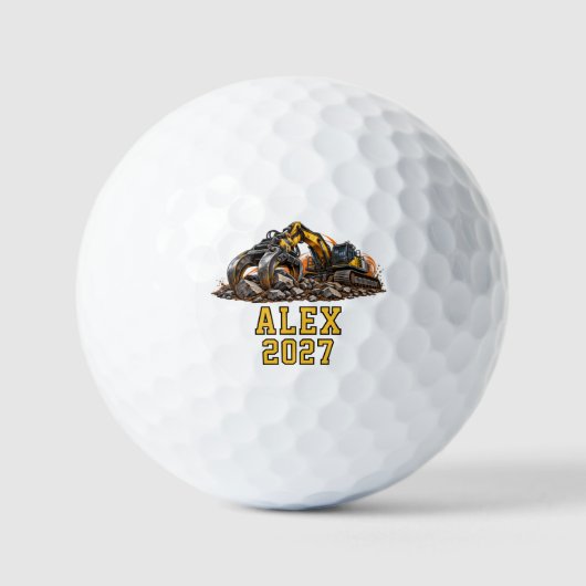 Persoonlijke Robuuste Graver Graafmachine Golfballen (Voorkant)