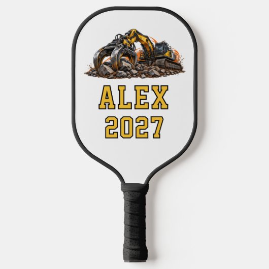 Persoonlijke Robuuste Graver Graafmachine Pickleball Paddle (Voorkant)