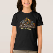 Persoonlijke Robuuste Graver Graafmachine Tri-Blend Shirt (Voorkant)