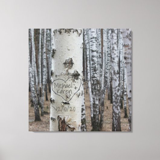 Persoonlijke Robuuste Namen in het hart van het la Canvas Afdruk (Voorkant)