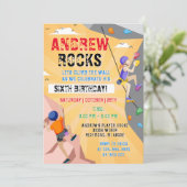 Persoonlijke Rock klimmen Verjaardag uitnodiging (Staand voorkant)