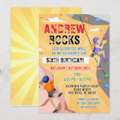 Persoonlijke Rock klimmen Verjaardag uitnodiging (Voorkant / Achterkant)