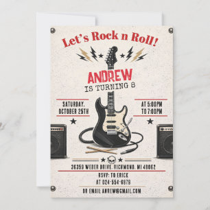 Persoonlijke Rock n Roll Ster Verjaardag Kaart