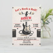 Persoonlijke Rock n Roll Ster Verjaardag Kaart (Staand voorkant)