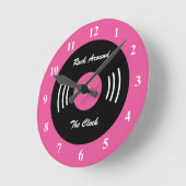 Persoonlijke rock-'n-roll wandklok (Hoek)