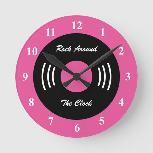 Persoonlijke rock-'n-roll wandklok (Voorkant)