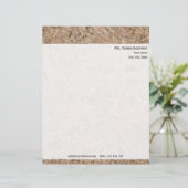 Persoonlijke Rock Texture met Return Address Briefhoofd Ontwerp (Staand voorkant)