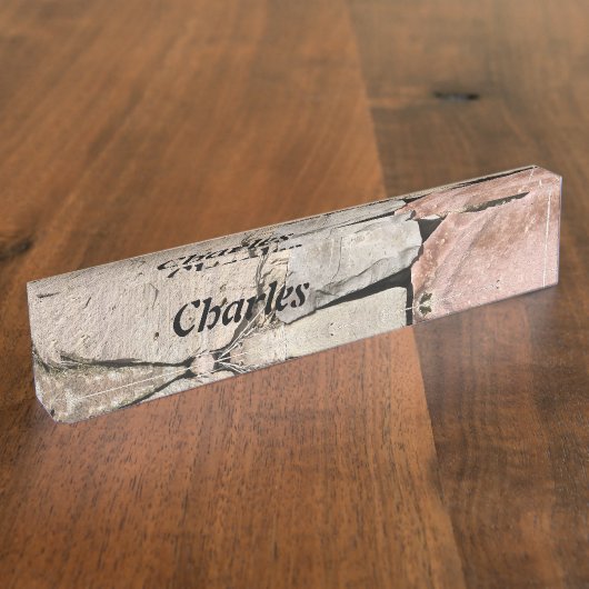 Persoonlijke Rock Wall Naambordje (Zijkant)