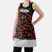 Persoonlijke Rockabilly Stippen & Rode Kersen Schort (Insitu)